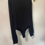 Lulus Lulu’s black V-Neck Long Sleeve puff bodysuit Photo 4