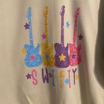 SWIFTY Guitars Faux Glitter Matte Sweatshirt Tan Size L Photo 1