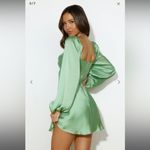Hello Molly LAVA SATIN DRESS SAGE Photo 4