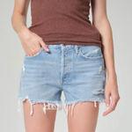 AGOLDE  Parker Vintage Cut Off Distressed Shorts in Swapmeet‎ Light Wash Sz 25 Photo 0