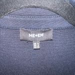 ME + EM Navy Blue Collared Zip Up Midi Dress Size 16 Photo 2