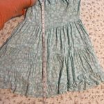 Light Blue Floral Dress with Tie Straps Size L Photo 5