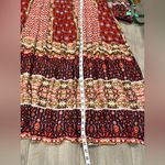 Brass & Roe Boho Long Sleeve Dress Size L Red Size L Photo 3