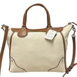 Coach Mickie Satchel in Spectator Leather #F37679 New in Silver/Chalk/Saddle Photo 8