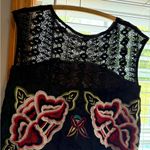 Free People  Black Embroidered Top Photo 10