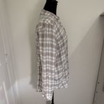 Lucky Brand  White and Brown Classic Button Down Shirt Photo 4