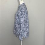 J.Crew Factory Floral Button Down Shirt Blue/Purple Size Medium Photo 3
