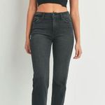 Just Black NWT  Denim The Vintage Straight size 29 black ankle cropped raw hem Photo 0