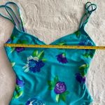 Anne cole Vintage Blue Floral One Piece Swimsuit Photo 7