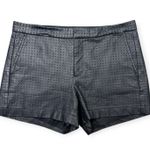 Banana Republic  | NWT | 0 | Black Faux Leather Perforated Lined Chino Shorts Photo 1