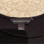 Rock & Republic  Women’s Black Cut Out Blouse Size Medium Photo 5