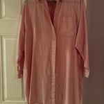 Wilfred Free  Pink Button Down Long Sleeve Shirt Dress Photo 0