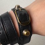 Balenciaga  Arena Classic Triple Bracelet  Black Small Photo 7