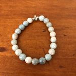 Morgan & Me Designs Beaded Christian Bracelet Handmade Jewelry Silver Cross NIP White Photo 3