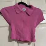 BDG New with tags  Briar Zip-Up Polo crop top size L color pink Photo 3