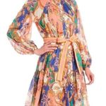 Antonio Melani Brynn Mock Neck Long Sleeve Retro Floral Print Dress NWT 10 Photo 0