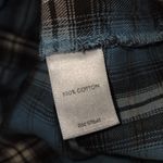 J.Jill Blue Plaid Long Sleeve Cotton Button-up Blouse Top Size Large Tall LT Photo 7