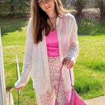 Blue Blush Floral Wide Leg Bottoms Photo 6