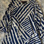 Peck & Peck  Blue and White Striped Top Photo 4