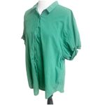 Xirena Channing Short Sleeve Button Shirt In Palm Green Size XL Cotton Ruffled Photo 3