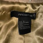Arden B Designer Leather Bomber Vintage Jacket Tan Beige Coat Womens size Small Photo 5