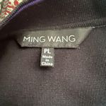 Ming Wang Embroidered purple scroll knit open front cardigan. SZ. PL. Photo 5