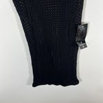Bebe  Dress Y2K Black‎ Bodycon Women's Size M/L Mesh Drama Sides Made in USA NWT Photo 6