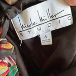 Nicole Miller NEW Floral Maxi Dress Black Chain Resortwear Vacation Valentines Photo 6