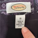 Talbots Size 16 100% Silk Purple Paisley Midi Skirt Fully Lined cottagecore Photo 4