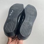 ECCO DANISH DESIGN BLACK SHIMMERING FABRIC/LEATHER SLIP ON SHOES SZ EU 38, US 7 Photo 3