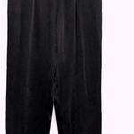 ZARA  SATIN PAJAMA STYLE Skinny PANTS W/ DRAWSTRING BLACK SIZE S NEW Photo 5