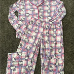 Hello Kitty Plaid Pajama Set 0091 Purple Photo 0