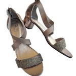 Adrianna Papell EUC Beaded Cross Strap Low Heel Sandals Size 8 Photo 0