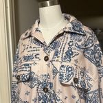 NWOT Bandana Print Shacket Blue Size XS Photo 1