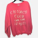 Nessa Barrett Merch 2XL Church Club For The Lonely Pink Crewneck Size 2X Photo 0