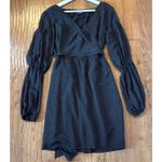 Club Monaco  black Jowdie polka dot wrap dress size 6 Photo 3
