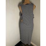 Rouge Collection Cold Shoulder Striped Maxi Dress 1X Plus Size Barbie Preppy Black Photo 1