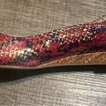 Kenneth Cole cork flats metallic snake print pink, gold size 7.5 preowned Pink Photo 1