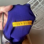 Alice + Olivia Silk Geometric Watercolor Print V-Neck Mini Dress Sz 8 Western Photo 2