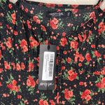 Nasty Gal NWT Bright Floral Ruched Bust Tie Shoulder Mini Dress Size 6 Photo 5