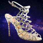 Steve Madden Honey Comb Black & White Snakeskin open toe sandal Photo 1