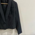 J.Crew  Wool Blend Blazer Size 6 Short Black Tailored Cropped Workwear Chic Photo 3