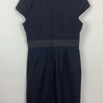 Sandra Darren  Denim Ruffle Dress Size 10 Dark Wash Photo 2