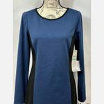 Laundry by Shelli Segal Night Sky Long Sleeve Scoop Neck Mini Dress Blue Black 8 Photo 7