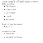 Vine & Valley Puffer Vest Reversible Beige Tan Womens XL New Photo 10