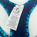 Moving Comfort  Switch it up Racer sports bra in Azure woven size S Small NWT Photo 7