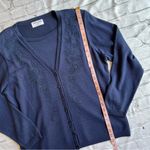 Alfred Dunner  Layered Look Knit Top Made in USA Blue Medium Photo 7