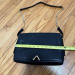 Reiss  NWT Black Leather Crandon Magnetic Close Chain Strap Crossbody Bag Photo 9