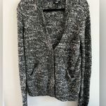 Paige  Marled Cardigan sweater, black & white sz M Photo 1