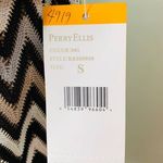 Perry Ellis Tankini Top S Black White Gray Taupe Chevron Removable Pads New Photo 10